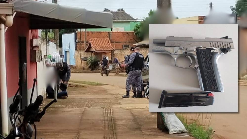Homem que estava foragido e é suspeito de ser autor de homicídios em Vilhena é preso portando pistola com numeração raspada