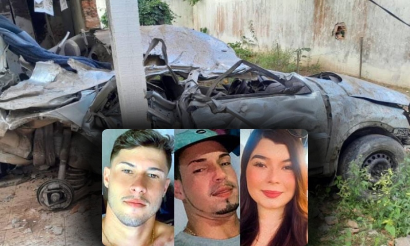 TRAGÉDIA: Três jovens m0rrem após carro desgovernado bater contra muro de casa; veja vídeo