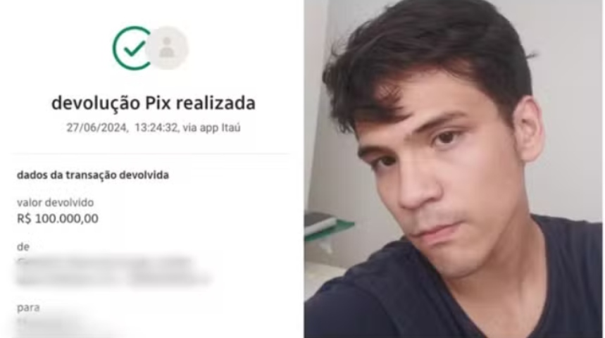 E VOCÊ FARIA O MESMO ?: Estudante recebe PIX de R$ 100 mil por engano e devolve valor ao dono