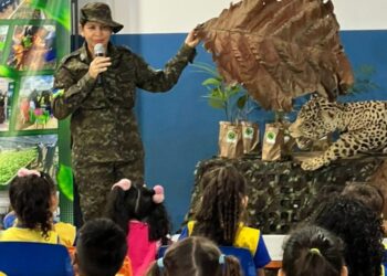 DIA DA ÁRVORE: Escola Nova República recebe ação educativa do Batalhão de Polícia Ambiental