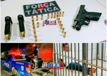 VINGANÇA: Apenado é preso com pistola, buscava matar homem responsável por mulher ser baleada e perder bebê