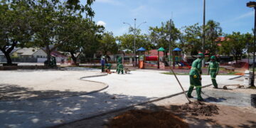 Praça Aluízio Ferreira ganha novo playground interativo