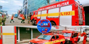Princípio de incêndio em Hotel no centro de Porto Velho mobiliza Corpo de Bombeiros
