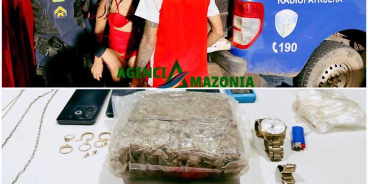 Polícia prende casal com quase um quilo de maconha no residencial Orgulho do Madeira
